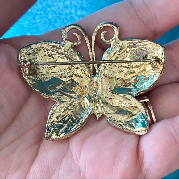 Vintage Cloisonné Butterfly Brooch - Picture 3 of 4